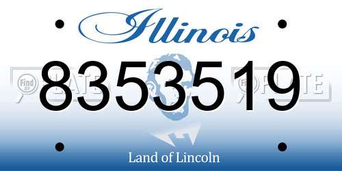 8353519 Illinois License Plate