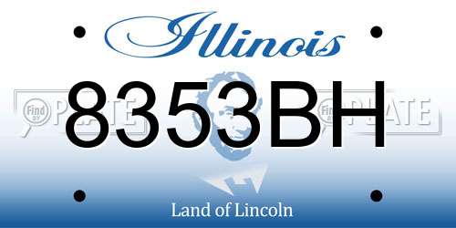 8353BH Illinois License Plate