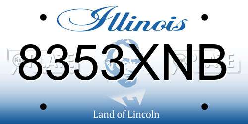 8353XNB Illinois License Plate