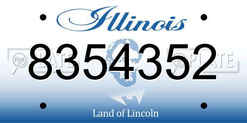 8354352 Illinois License Plate