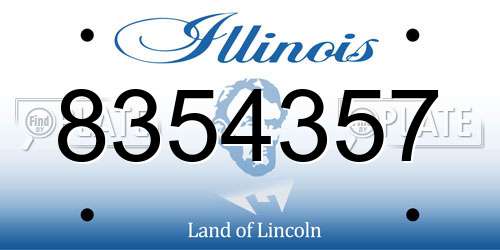 8354357 Illinois License Plate