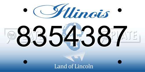 8354387 Illinois License Plate
