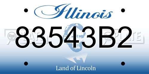 83543B2 Illinois License Plate