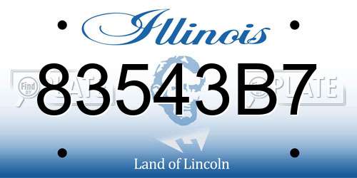 83543B7 Illinois License Plate