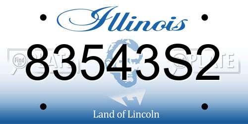 83543S2 Illinois License Plate
