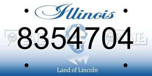 8354704 Illinois License Plate