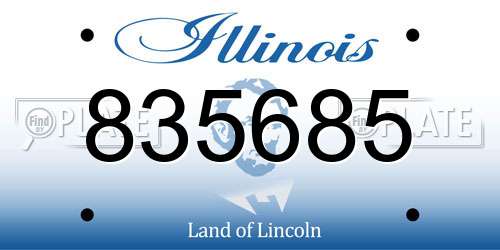 835685 Illinois License Plate