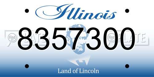 8357300 Illinois License Plate