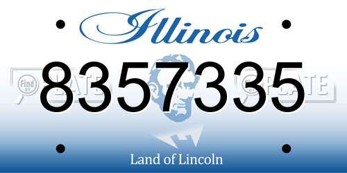 8357335 Illinois License Plate