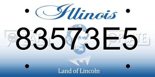 83573E5 Illinois License Plate