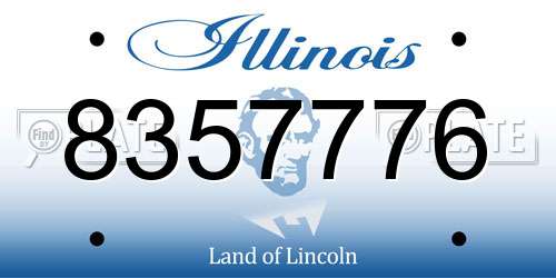 8357776 Illinois License Plate