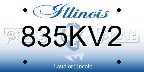 835KV2 Illinois License Plate