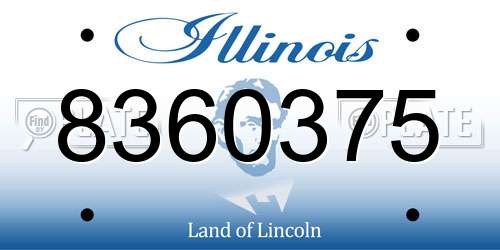 8360375 Illinois License Plate