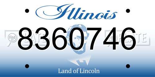 8360746 Illinois License Plate