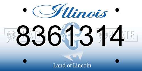 8361314 Illinois License Plate