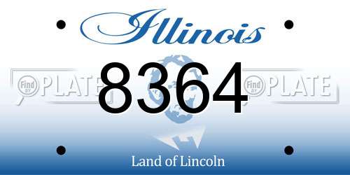 8364 Illinois License Plate