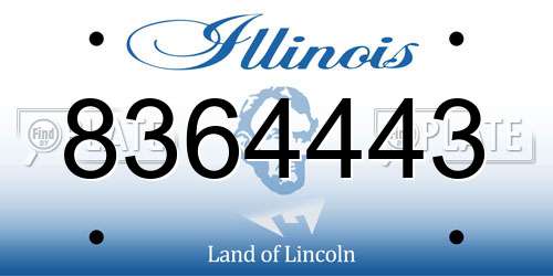 8364443 Illinois License Plate