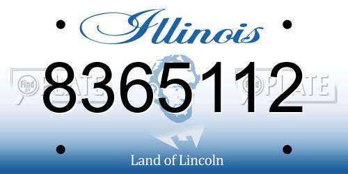 8365112 Illinois License Plate