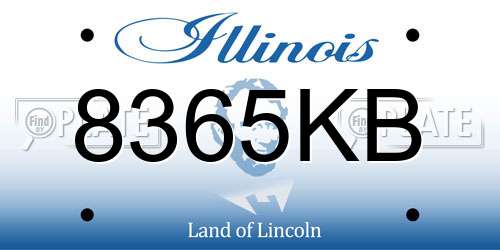 8365KB Illinois License Plate