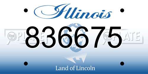 836675 Illinois License Plate