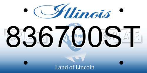 836700ST Illinois License Plate