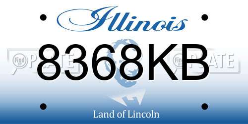 8368KB Illinois License Plate