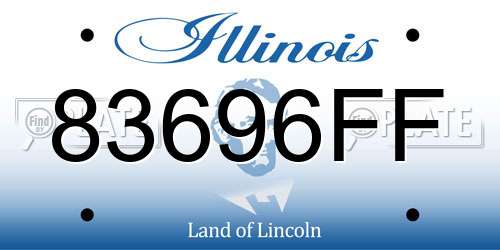 83696FF Illinois License Plate