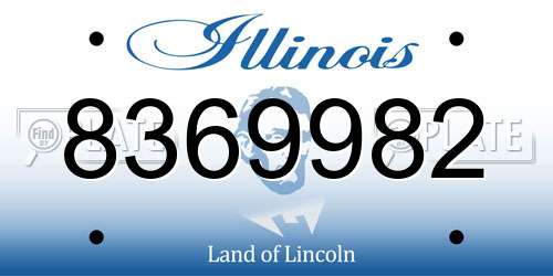 8369982 Illinois License Plate
