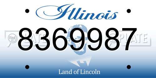 8369987 Illinois License Plate