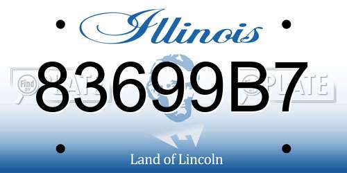 83699B7 Illinois License Plate