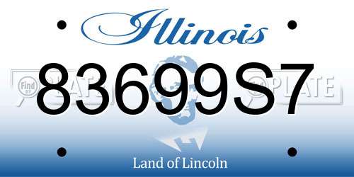 83699S7 Illinois License Plate