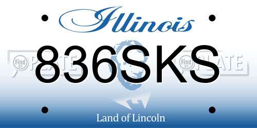 836SKS Illinois License Plate