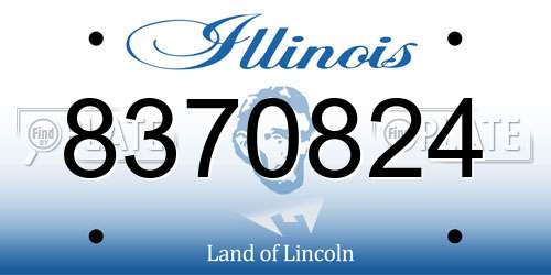 8370824 Illinois License Plate