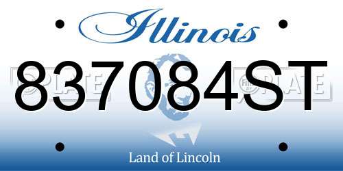 837084ST Illinois License Plate