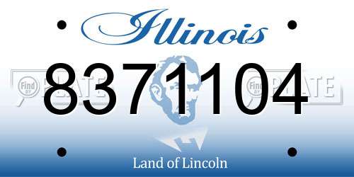 8371104 Illinois License Plate