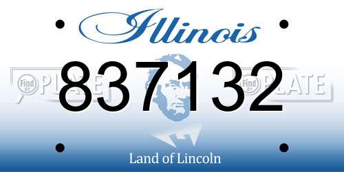 837132 Illinois License Plate