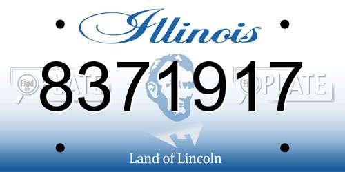 8371917 Illinois License Plate