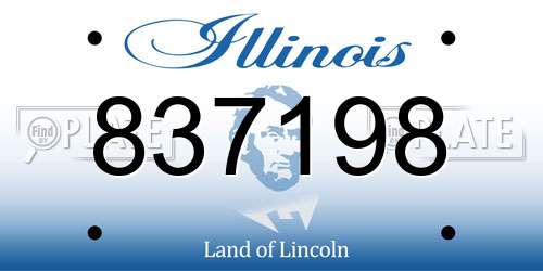 837198 Illinois License Plate