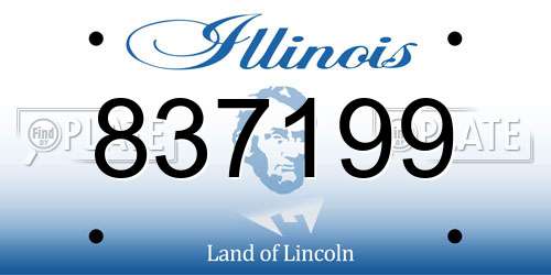 837199 Illinois License Plate