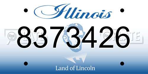8373426 Illinois License Plate