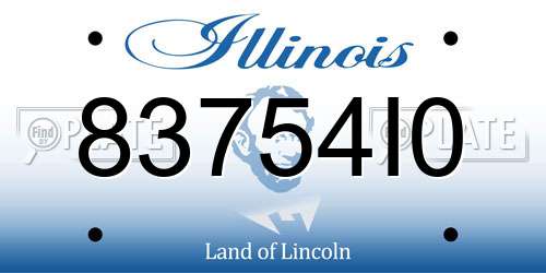 83754I0 Illinois License Plate