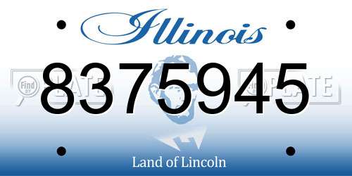 8375945 Illinois License Plate