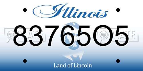 83765O5 Illinois License Plate
