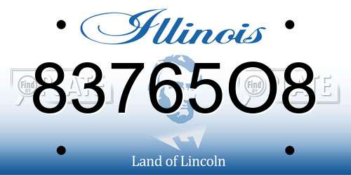 83765O8 Illinois License Plate