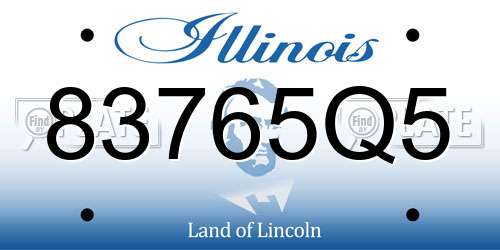 83765Q5 Illinois License Plate
