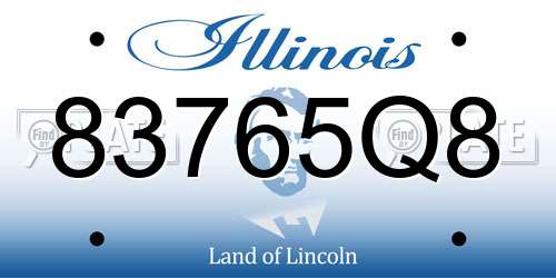 83765Q8 Illinois License Plate
