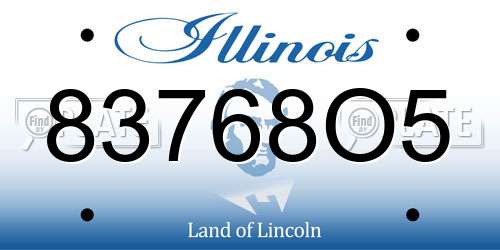 83768O5 Illinois License Plate