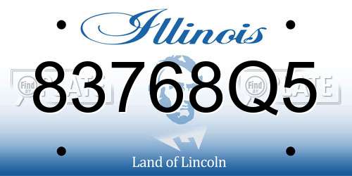 83768Q5 Illinois License Plate