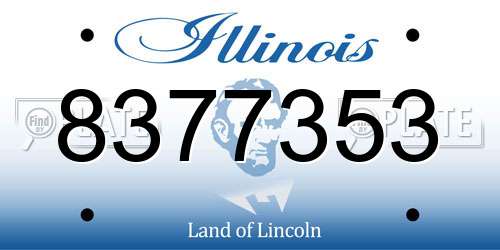 8377353 Illinois License Plate