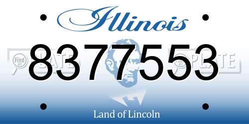 8377553 Illinois License Plate